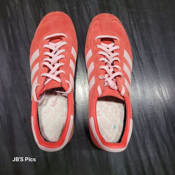Adidas Spezial Handball Originals W Size 8.5 Red Clear Pink & Gum Sole Sneakers - Picture 13 of 16